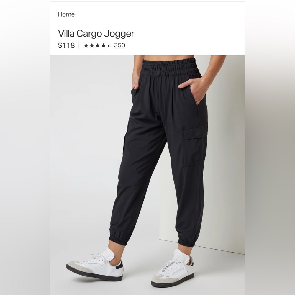 Vuori Villa Cargo Jogger Track Pants Black XS